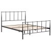 Albert Double Bed Size Metal Frame Platform Mattress Base – Black