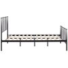 Albert Double Bed Size Metal Frame Platform Mattress Base – Black