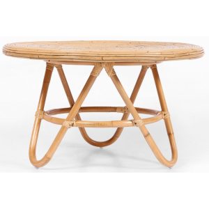 Crocus Rattan Round Coffee Table - Natural