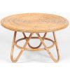 Crocus Rattan Round Coffee Table – Natural – 81x81x48 cm