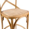 Aster Crossback Bar Stools Dining Chair Solid Birch Timber Rattan Seat