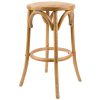 Aster Round Bar Stools Dining Stool Chair Solid Birch Timber Rattan Seat