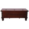 Konark Coffee Table Antique Handcrafted Solid Mango Wood Storage Trunk Chest Box