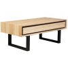 Aconite Coffee Table 120cm 2 Drawers Solid Messmate Timber Wood – Natural