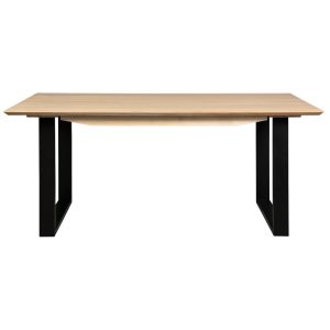 Aconite Dining Table Solid Messmate Timber Wood Black Metal Leg – Natural – 180x100x74 cm