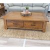 Teasel Coffee Table 140cm Solid Pine Timber Wood – Rustic Oak