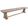 Gloriosa Dining Bench 230cm 3 Person Chair Solid Mango Timber Wood – Honey Wash