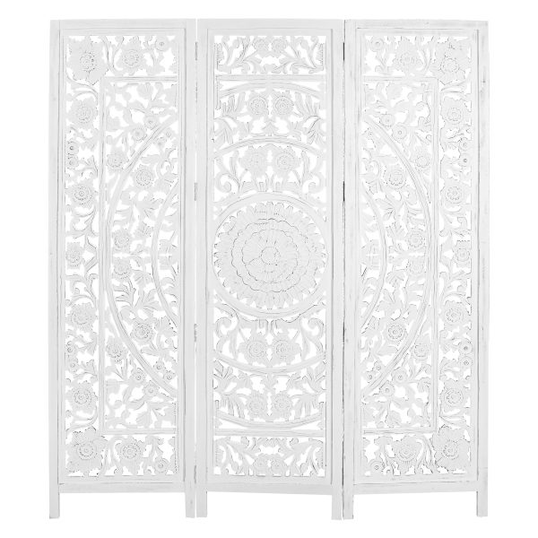 Staunton 3 Panel Room Divider Screen Privacy Shoji Timber Wood Stand – White