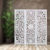 Bredbury 3 Panel Room Divider Screen Privacy Shoji Timber Wood Stand – White