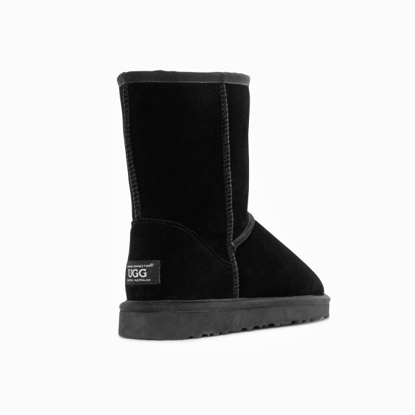 Ugg Boots Genuine Australian Sheepskin Unisex Short Classic Suede (Black) – 35