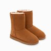 Ugg Boots Genuine Australian Sheepskin Unisex Short Classic Suede (Chestnut) – 35