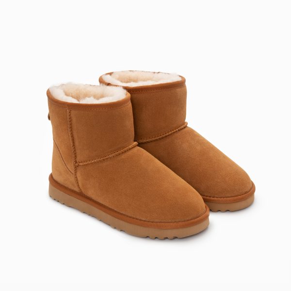 Ugg Boots Genuine Australian Sheepskin Unisex Mini Classic Suede (Chestnut) – Euro 35