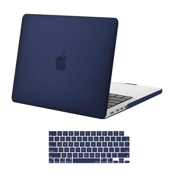 Suitable for MacBook Pro 14 Max Inch Case 2023 2022 2021 M2 A2779 M1 A2442 Hardshell Case Keyboard Cover – Blue