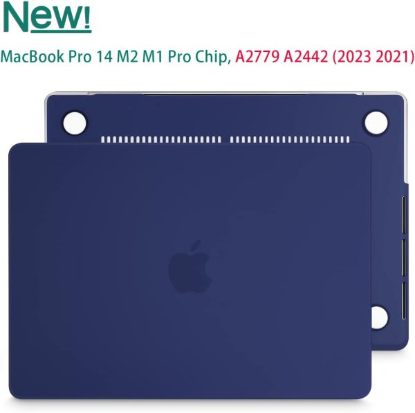 Suitable for MacBook Pro 14 Max Inch Case 2023 2022 2021 M2 A2779 M1 A2442 Hardshell Case Keyboard Cover – Blue