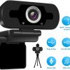 1080p HD Webcam USB Desktop Computer Laptop Camera Video Calling Built-in Mic