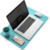 Dual Side Office Desk Pad Waterproof PU Leather Computer Mouse Pad – 120×60 cm, Green