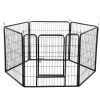 6 Panel Pet Dog Cat Bunny Puppy Play pen Playpen 80x80cm Exercise Cage Dog Panel Fence