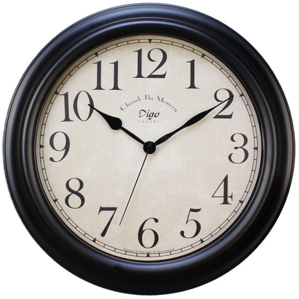 Large 41cm Wall Clock Silent Home Wall Decor Retro Clock for Living Room Kitchen Home Office