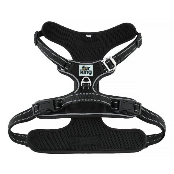 Fur King Ultimate No Pull Dog Harness – Large, Black