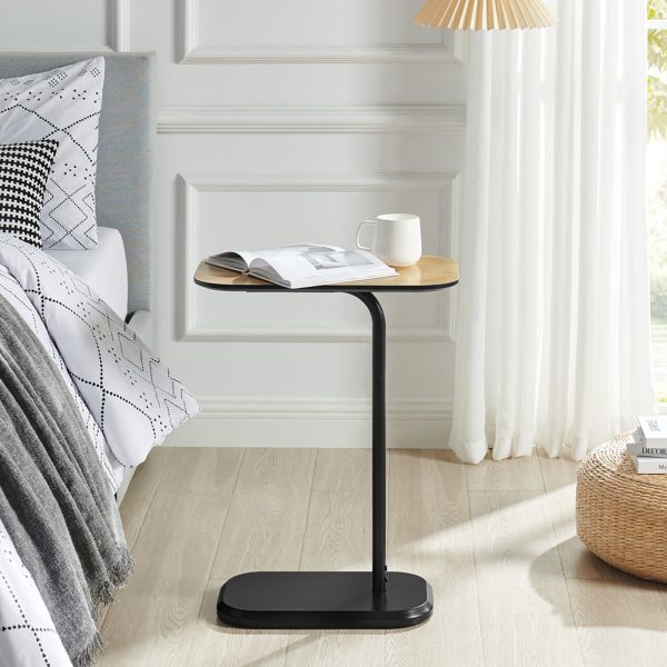 Hednesford DEANNA Side Table in Black and Light Oak