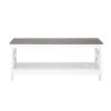 Coastal Coffee Table in White and Grey