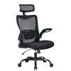 MONA Ergonomic High Back Flipped Armrest Task Chair – Black