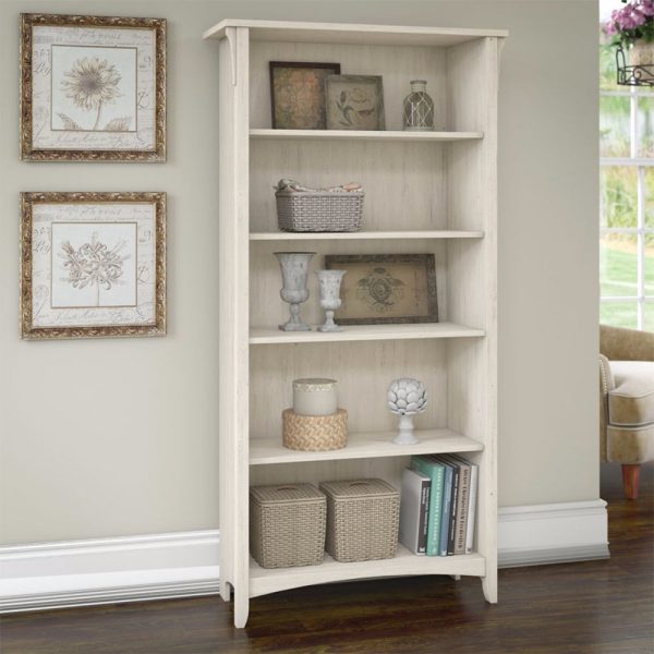 Salinas 5 Shelf Bookcase – White