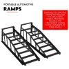 Heavy Duty Portable Car Loading Ramp Set 2000kg Maintenance Steel Frame Pair