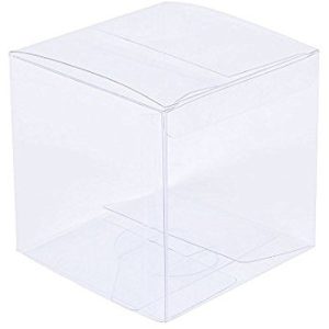 10 Pack of 8cm Square Cube - Product Showcase Clear Plastic Shop Display Storage Packaging Box