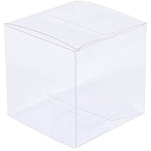 10 Pack of 8cm Square Cube – Product Showcase Clear Plastic Shop Display Storage Packaging Box