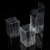 10 Pack of 5x8cm Clear PVC Plastic Folding Packaging Small rectangle/square Boxes for Wedding Jewelry Gift Party Favor Model Candy Chocolate Soap Box