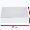 10 Pack of White Card Box – Clear Slide On Lid – Large Beauty Product Gift Giving Hamper Tray Merch Fashion Cake Sweets Xmas – 17x25x5 cm