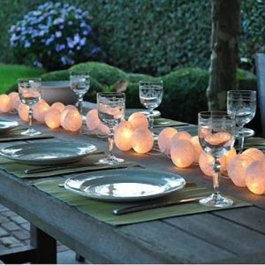 20 White 5cm Ball battery string LED - wedding party home event decoration