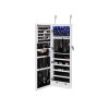 SONGMICS 6 LEDs Mirror Jewelry Cabinet