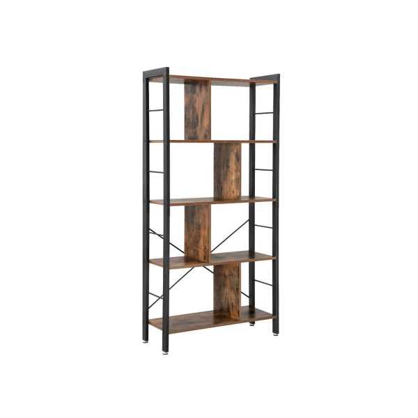 VASAGLE 4 Tier Bookshelf with Compartments