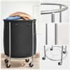 SONGMICS Laundry Basket with Wheels Black