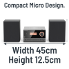 Majority Oakcastle HIFI200 CD player with Bluetooth and DAB+ Radio