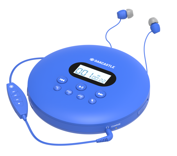 Majority Oakcastle CD100 Bluetooth Portable CD Player – Blue