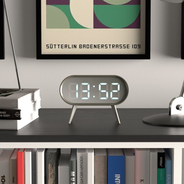 Newgate Space Hotel Cyborg Led Alarm Clock – Grey