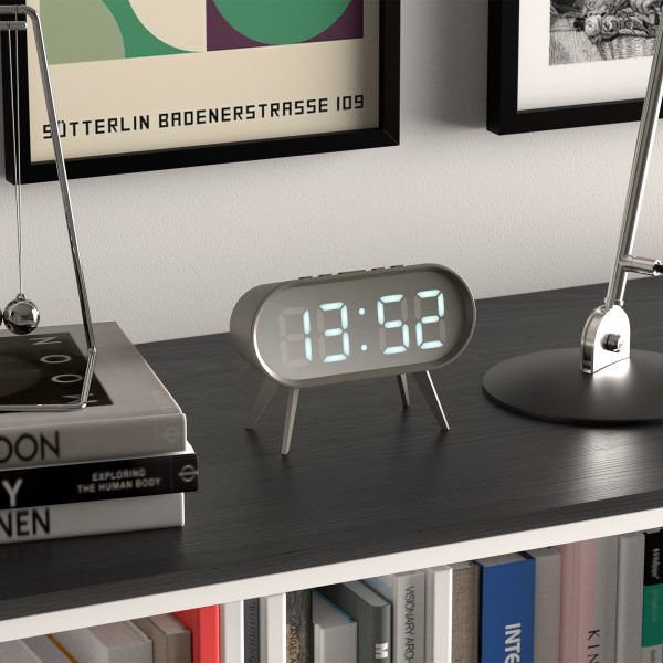 Newgate Space Hotel Cyborg Led Alarm Clock – Grey