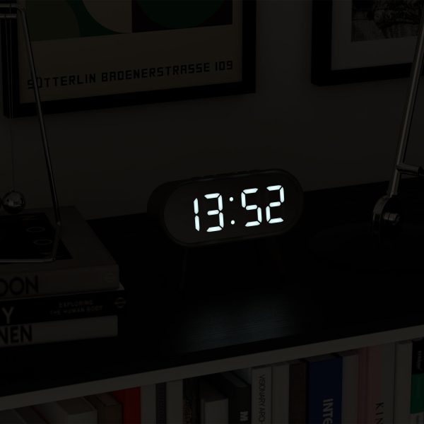 Newgate Space Hotel Cyborg Led Alarm Clock – Grey