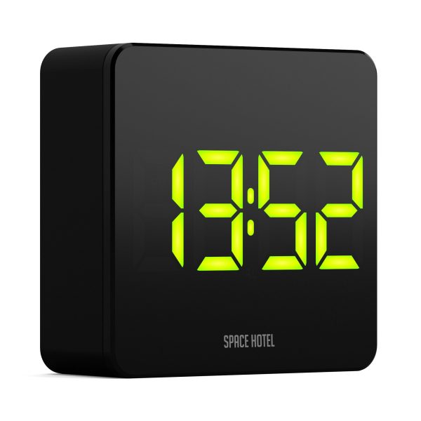 Newgate Space Hotel Orbatron Alarm Clock Black Case – Green