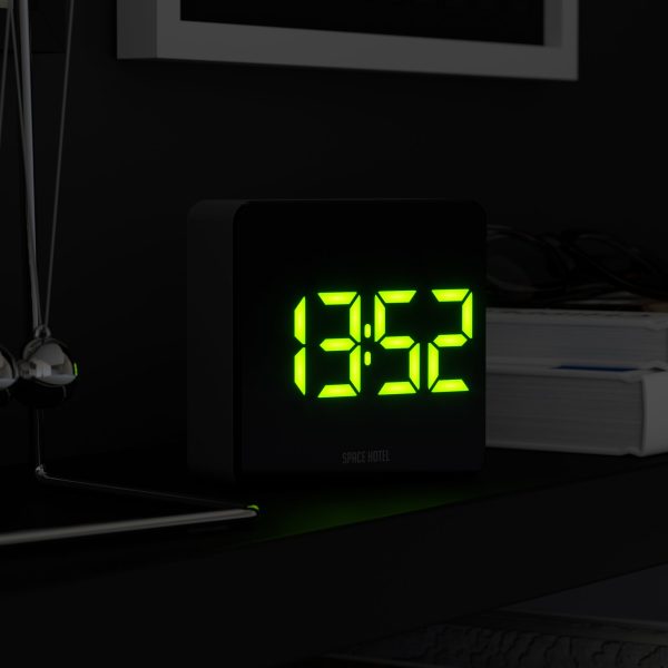 Newgate Space Hotel Orbatron Alarm Clock Black Case – Green