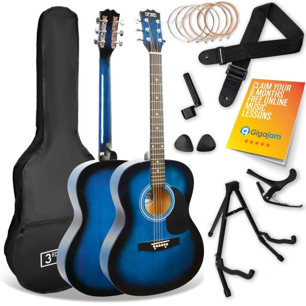 3rd Avenue Acoustic Guitar Premium Pack – Blueburst