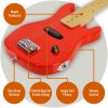 3rd Avenue Junior Electric Guitar Pack – Red