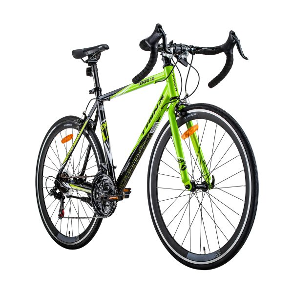 700C Road Bike TEMPO1.0 Shimano 21 Speed Racing Bicycle 59cm Black/Green