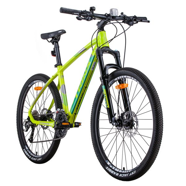 X1 MTB Mountain Bike Shimano Altus M370 27 Speed 17 Inches Frame Yellow/Grey Green