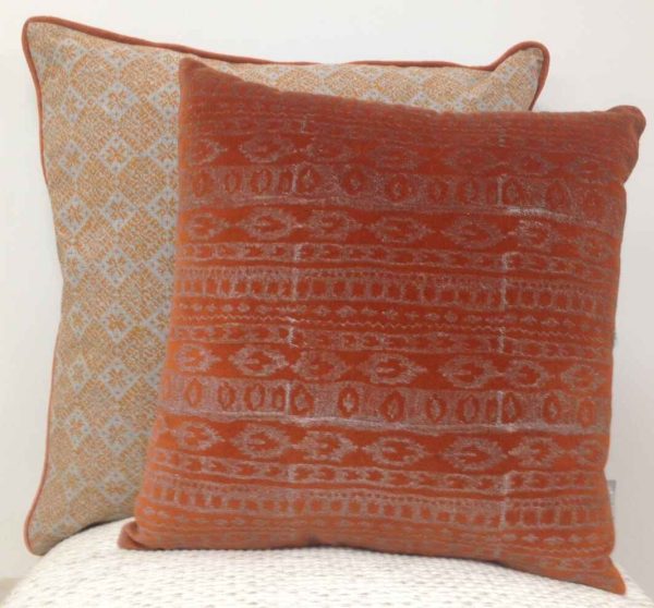 Azuk Orange & Grey Cushion Cover