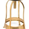 Gold Black Swivel Kitchen Bar Stool Chair with High Back in Netted Design Frame