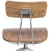 Hamptons Style White Bar Stool Chair Height Adjustable and Swivel with Natural Wood Top